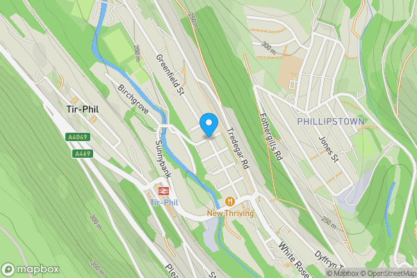 Map location for Bryn Heuolg Ruperra Street, New Tredegar, Gwent, NP24 6AG