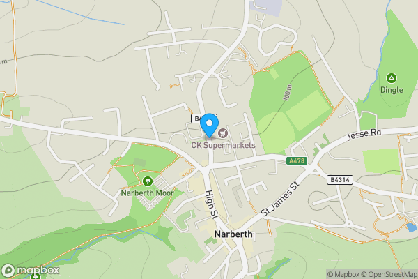 Map location for Northfield Road, NARBERTH, SA67 7AA