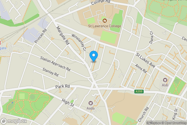 Map location for 21 Alexandra Road, Ramsgate, CT11 7HY