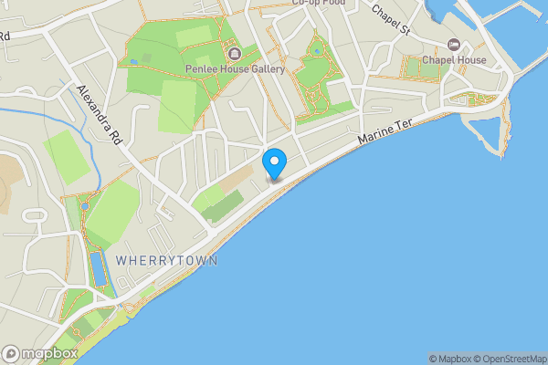 Map location for Folly House, Promenade, Penzance, Cornwall, TR18 4HH