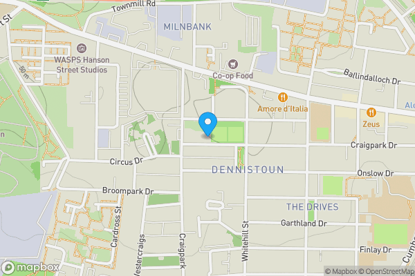 Map location for 0/1 23 Craigpark Drive, Glasgow, Glasgow City G31 2NW