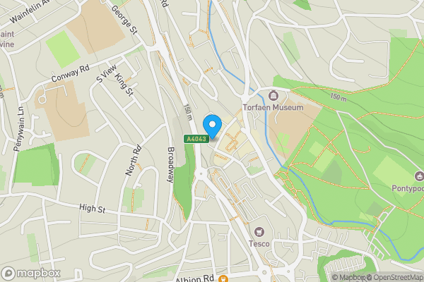 Map location for 14 Crane Street, Pontypool, NP4 6LY