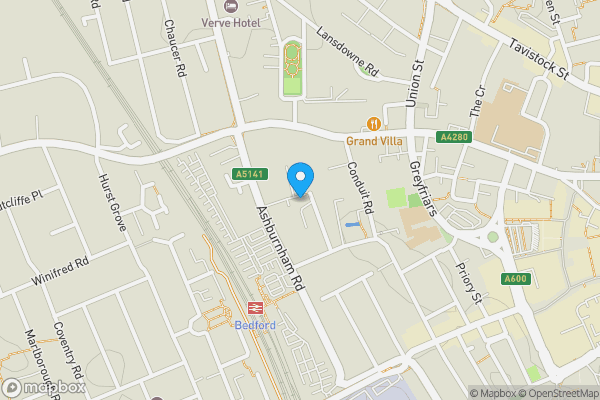 Map location for Apartment 1 Philip Larkin House, The Avenue, Bedford, Bedfordshire, MK40 1EF