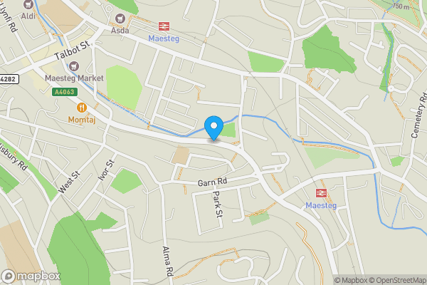 Map location for Commercial Street, Maesteg, CF34 9PX