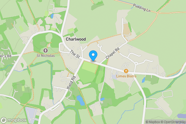 Map location for The Street, Charlwood, Horley, Surrey, RH6
