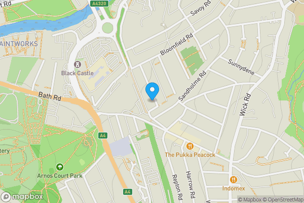 Map location for 58, Churchill Road, Brislington, Bristol, BS4 3RW