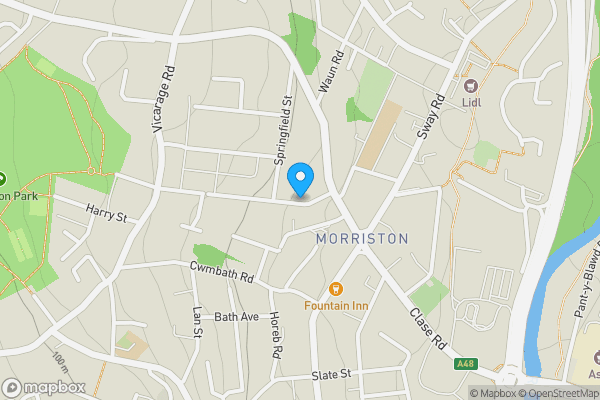 Map location for Pleasant Street, Morriston, Swansea, West Glamorgan, SA6 6HJ
