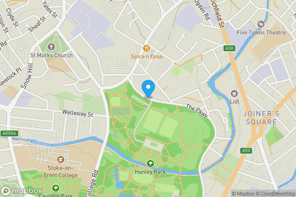 Map location for The Parkway, Stoke-On-Trent ST1 3BB