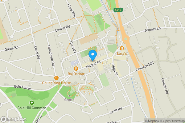 Map location for 10 Churchfield Road, Chalfont St. Peter, Buckinghamshire, SL9 9EN