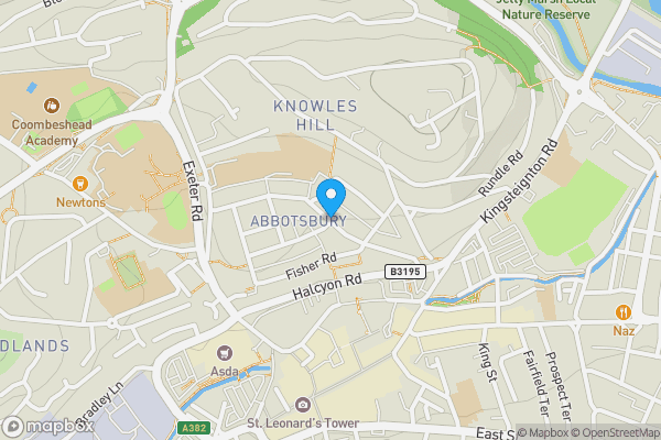 Map location for Abbotsbury Road, NEWTON ABBOT, TQ12 2NW