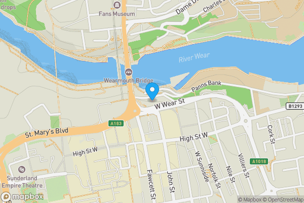 Map location for Flat 178 Echo Building, Sunderland, Tyne and Wear, SR1 1XH