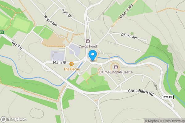 Map location for Land to the rear of 18 High Street, Dalmellington, East Ayrshire, KA6 7QU