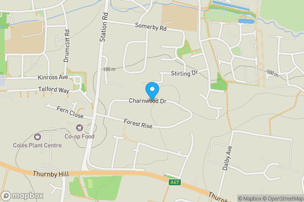 Map location for Charnwood Drive, LEICESTER, Leicestershire, LE7 9PB
