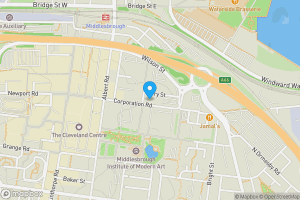 Map location for Flat 630 Rede House, 69-71 Corporation Road, Middlesbrough, Cleveland, TS1 1LY