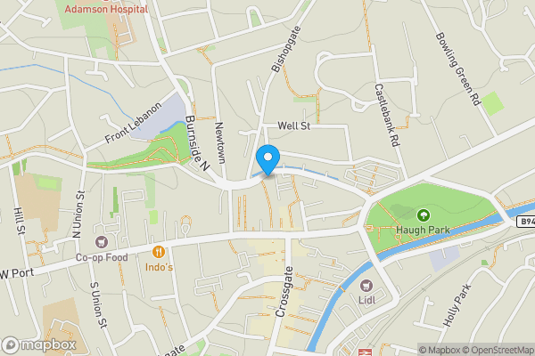 Map location for The Cupar Arms Hotel, East Burnside, Cupar, KY15 4BH