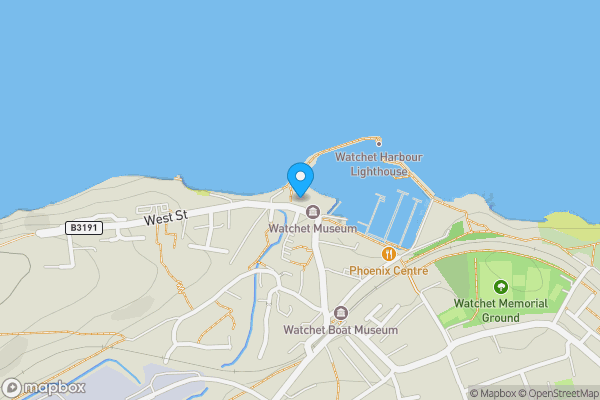 Map location for 24b Market Street, Watchet, Somerset, TA23 0AN