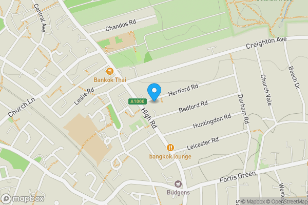 Map location for 3 Hertford Road, East Finchley, London, N2 9BX