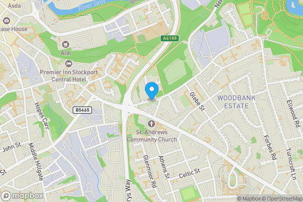 Map location for Turncroft Lane, STOCKPORT, Cheshire, SK1 4AB