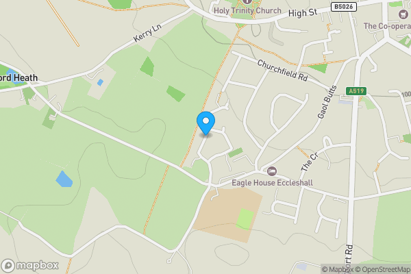 Map location for Overton Close, Stafford, Staffordshire, ST21 6DA