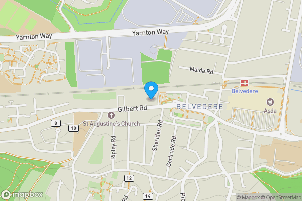 Map location for 16 Gilbert Road, Belvedere, Bexley, DA17 5DA