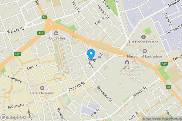 Map location for Flat 74 The Exchange, Preston, Lancashire, PR1 1AX