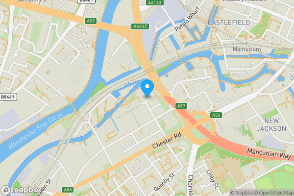 Map location for Unit 216a, 216b, 216c, The Box Works, 4 Worsley Street, Manchester, M15