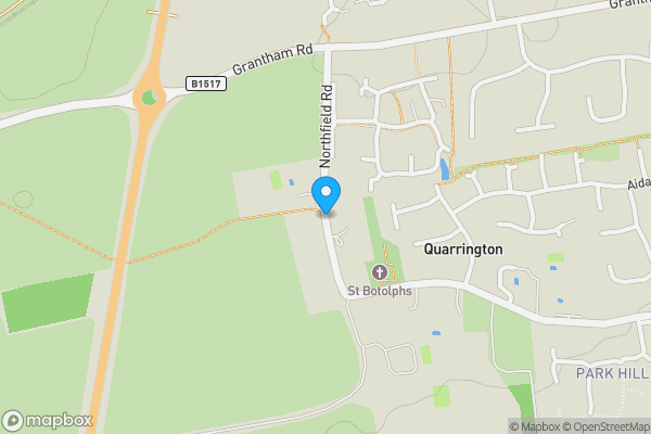 Map location for Northfield Road, SLEAFORD, Lincolnshire, NG34 8RT