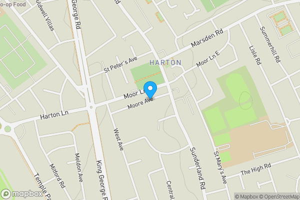 Map location for Moore Avenue, South Shields , NE34 6AA