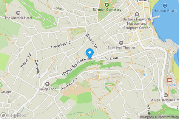 Map location for 11 Rosewall Terrace, St. Ives TR26 1QJ