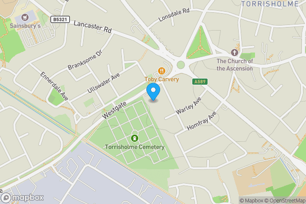 Map location for 20 Westgate, Morecambe, Lancashire LA3 3LN