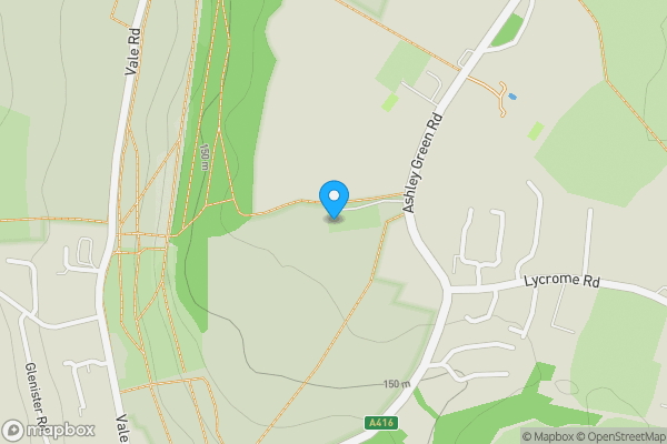 Map location for Whitethorns Farm, Ashley Green Road, Chesham, Buckinghamshire HP5 3PE