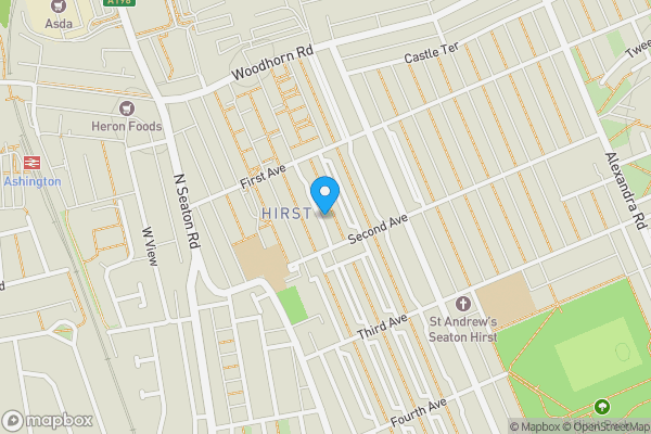 Map location for 91 Maple Street, Ashington, Northumberland, NE63 0BH