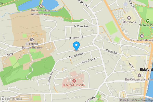 Map location for Westcombe Depot, Westcombe Lane, Bideford, EX39 3JQ