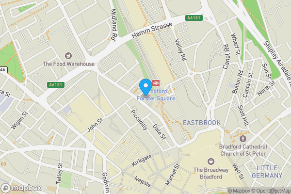 Map location for Broadgate House, Bradford, West Yorkshire, BD1 4QQ