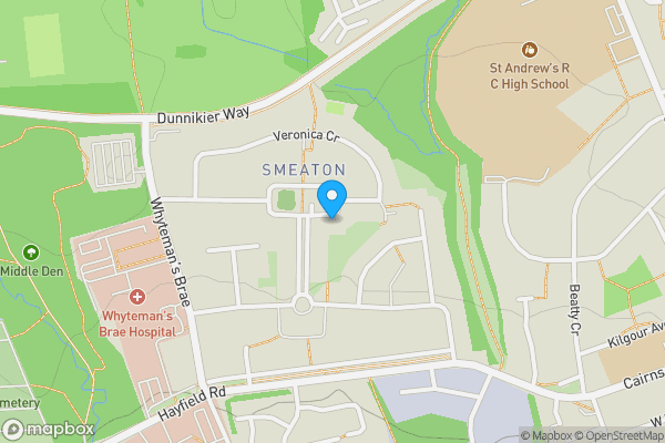 Map location for 8 Oaktree Square, Kirkcaldy, Fife, KY1 2LW