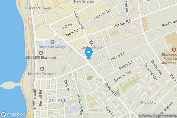 Map location for 92-92a Central Drive, Blackpool, Lancashire FY1 5QF