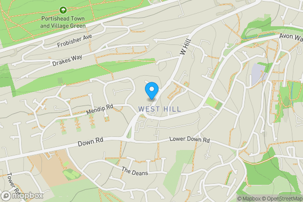 Map location for Tesco Express, 60 West Hill, Portishead, Bristol, Avon, BS20 6LR