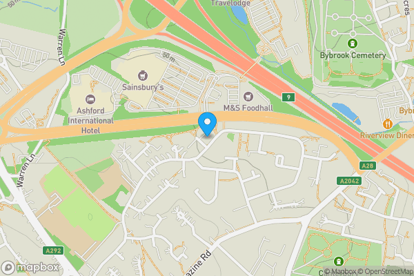 Map location for Land Adjacent to 2-8 Exmoor Rise Ashford, Kent, TN24 8QR
