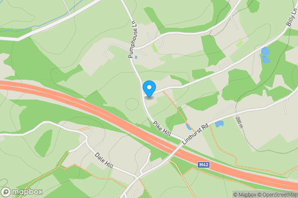 Map location for Sunset Dale, Land at Pumphouse Lane, Bromsgrove, Worcestershire, B60 1QQ