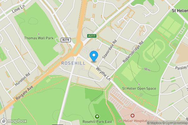 Map location for 312/312A Wrythe Lane Carshalton London SM5 1AF