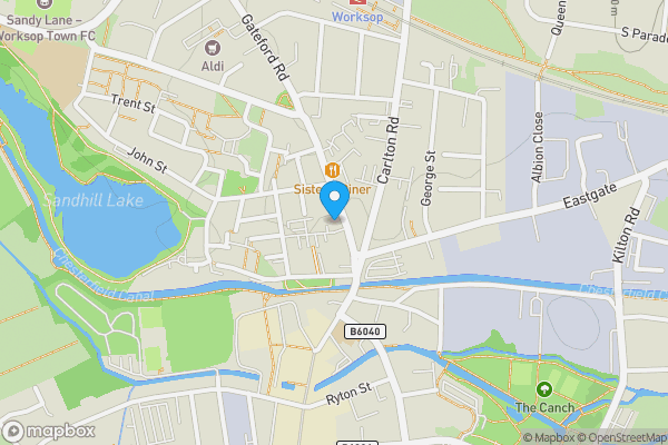 Map location for 11 Gateford Road, Worksop, Nottinghamshire, S80 1DY
