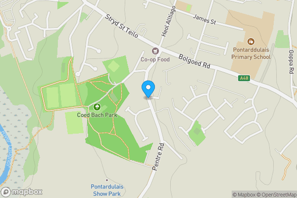 Map location for Pentre Road, SWANSEA, SA4 8HT