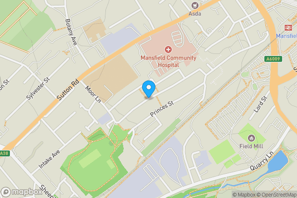 Map location for Victoria Street, Mansfield, Nottinghamshire, NG18 5SA