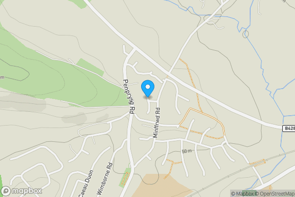 Map location for Land at, Minffrwd Close, Pencoed, Bridgend, Mid Glamorgan, CF35 6SE