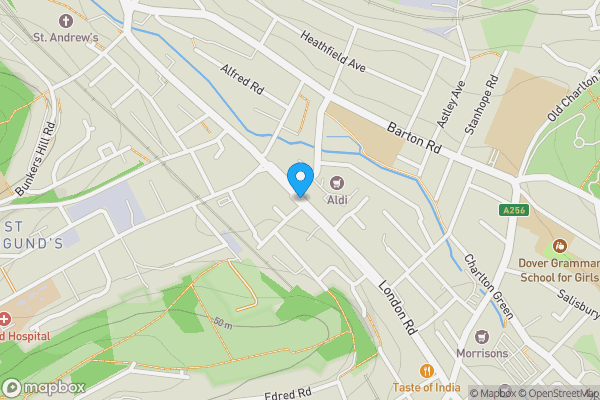 Map location for London Road, Dover, Kent, CT17 0TX