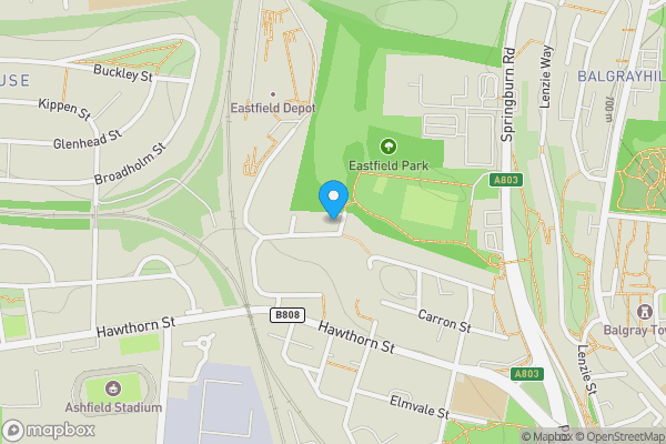 Map location for Land At 12 Carron Crescent, Glasgow, G22 6AX