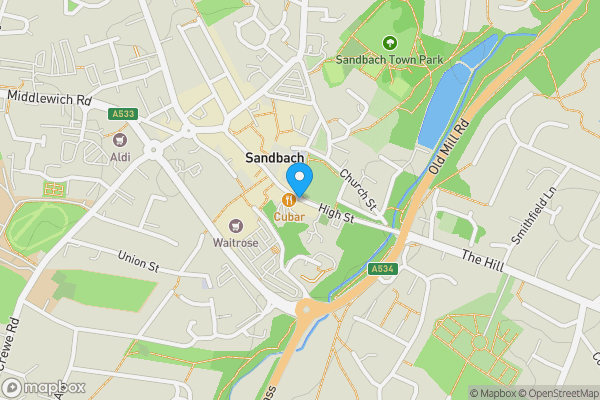 Map location for High Street, SANDBACH