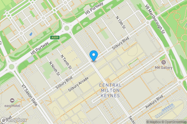 Map location for Silbury Boulevard, Milton Keynes, Buckinghamshire, MK9 2FA