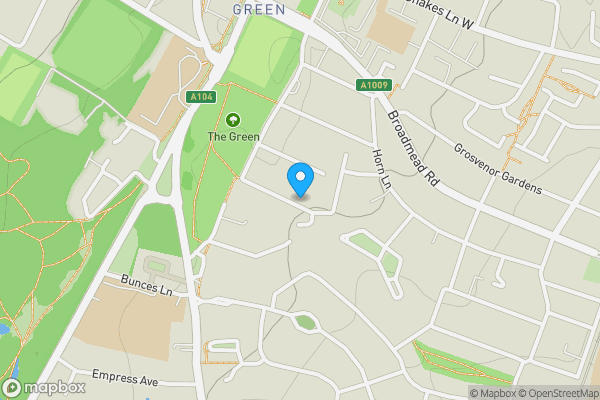 Map location for Flat 1, 11A Grange Avenue, Woodford Green, IG8 9JT