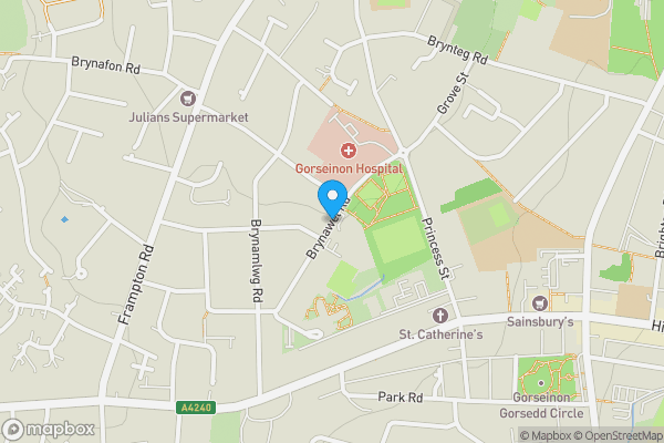 Map location for Brynawel Road, SWANSEA, Pembrokeshire, SA4 4UX